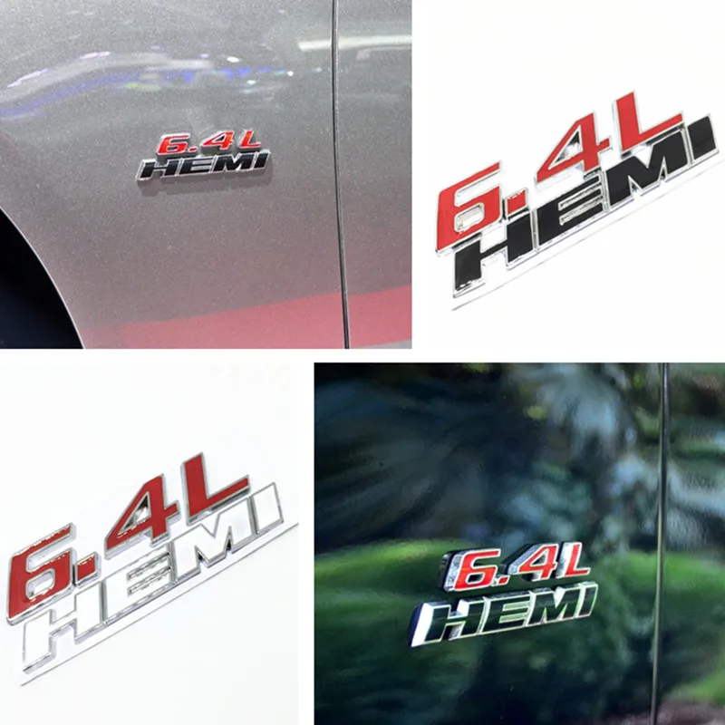

Car Door Side Stickers Car Styling For 6.4L HEMI Emblem Decal Decoration for Dodge Durango Ram Caravan Journey Nitro Challenger