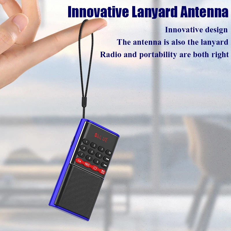 Mini FM radio Portable Bluetooth Speaker MP3 Music Player with Digital Display Support TF Card USB Earphone Play