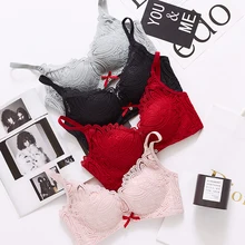 Комплект цветочных бюстгальтеров, кружевной бюстгальтер пуш-ап, женские сексуальные наборы бюстгальтер+ трусы, комплект нижнего белья и трусиков, бесшовное регулируемое нижнее белье с бантом