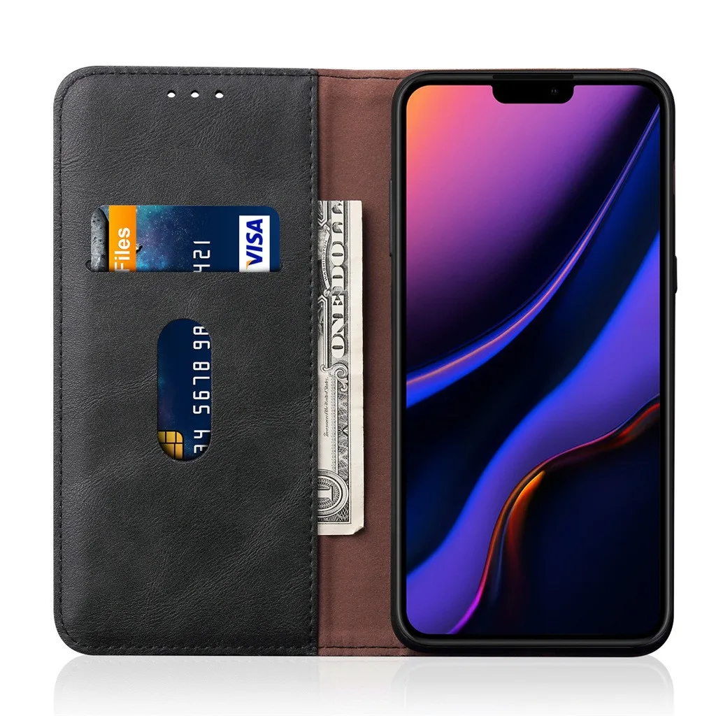 Противостоит грязи сумасшедшие лошади шаблон кожаный чехол для iphone 11 5,8 дюймов Pro откидная крышка силиконовый задняя крышка кожаный чехол