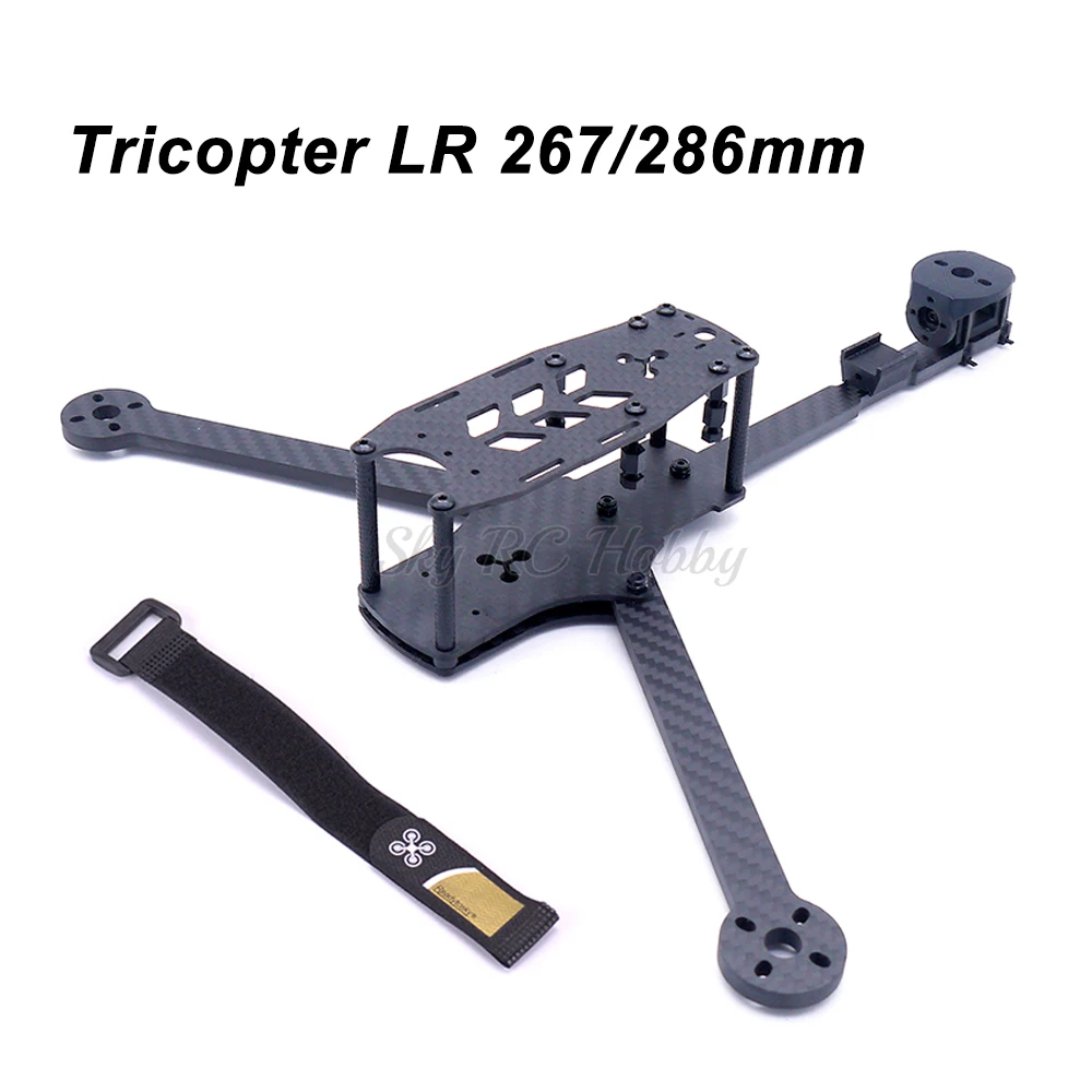 

NEW Tricopter LR 267 / 286mm 8 inch 3 axis Y Type Pure Carbon Fiber Frame Kit with 5mm Arm for RC FPV racing Drone