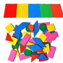 Деревянная Математика Монтессори вспомогательный материал для обучения Счетные палочки геометрическая форма чипы 3D игрушка часы математические игрушки для детей