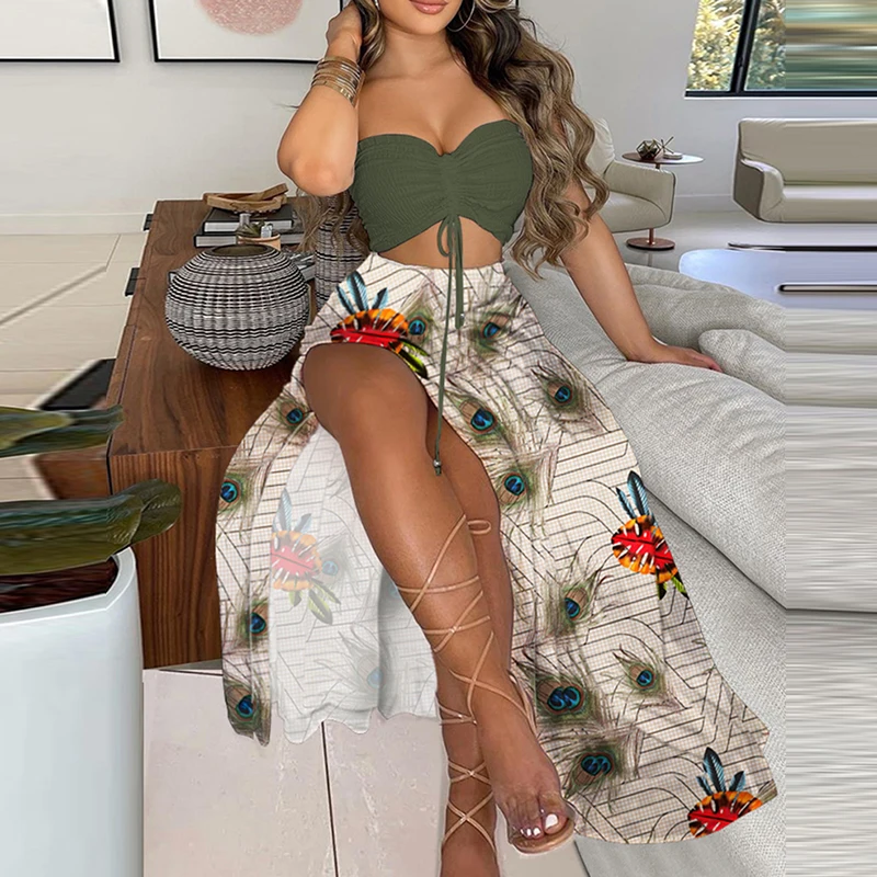 Костюм с драпировкой без рукавов элегантный пикантный комплект из 2 предметов