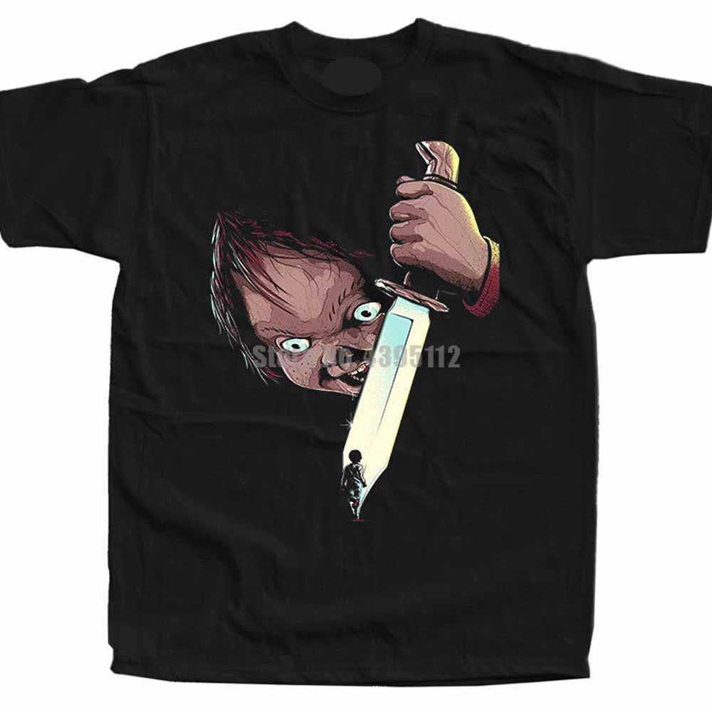 

Chucky Don Mancini Movie Poster Homme Tee Shirt Hip Hop Clothing T Shirt Sexy Girl T-Shirt O Neck T-Shirts Men Tops