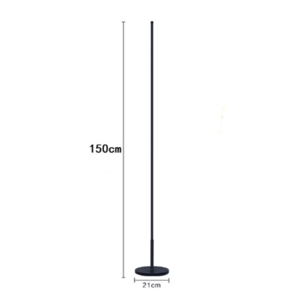 Floor lamp 20w Скандинавский современный минималистичный Креативный светодиодный напольный светильник для гостиной, спальни, прикроватный светильник, черный алюминиевый торшер - Цвет абажура: Floor lamp 20w