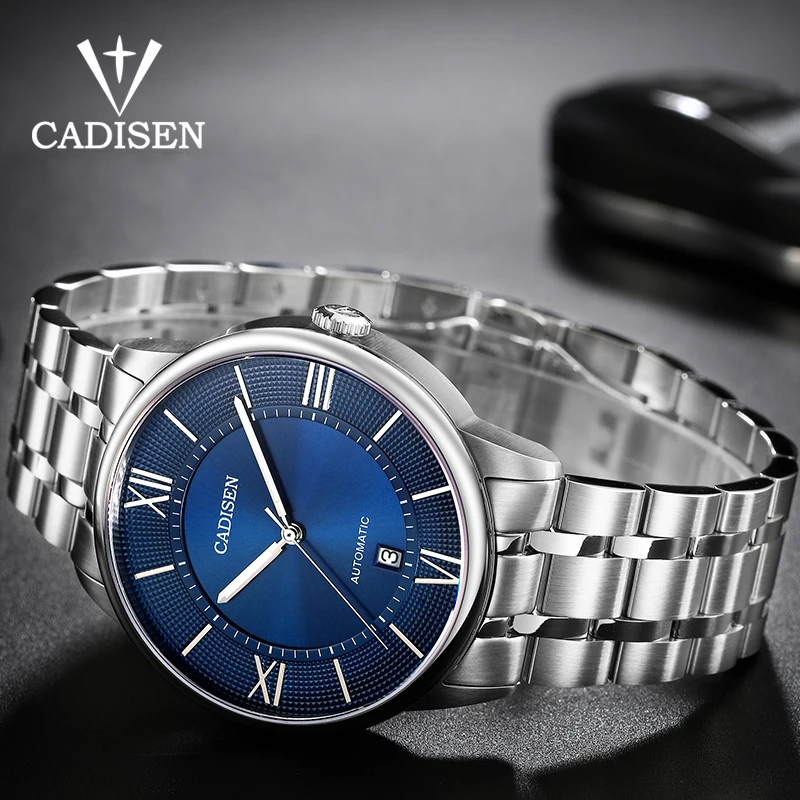 

CADISEN Mechanical Watches Mens Miyota 8215 Movement Automatic Watch Men Waterproof Stainless Steel Male Clock Relogio Masculino