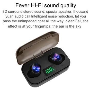 

Portable Wireless Earphone Bluetooth V5.0 F6 TWS Wireless Bluetooth Headphone LED Display With 2000mAh Power Bank Headset