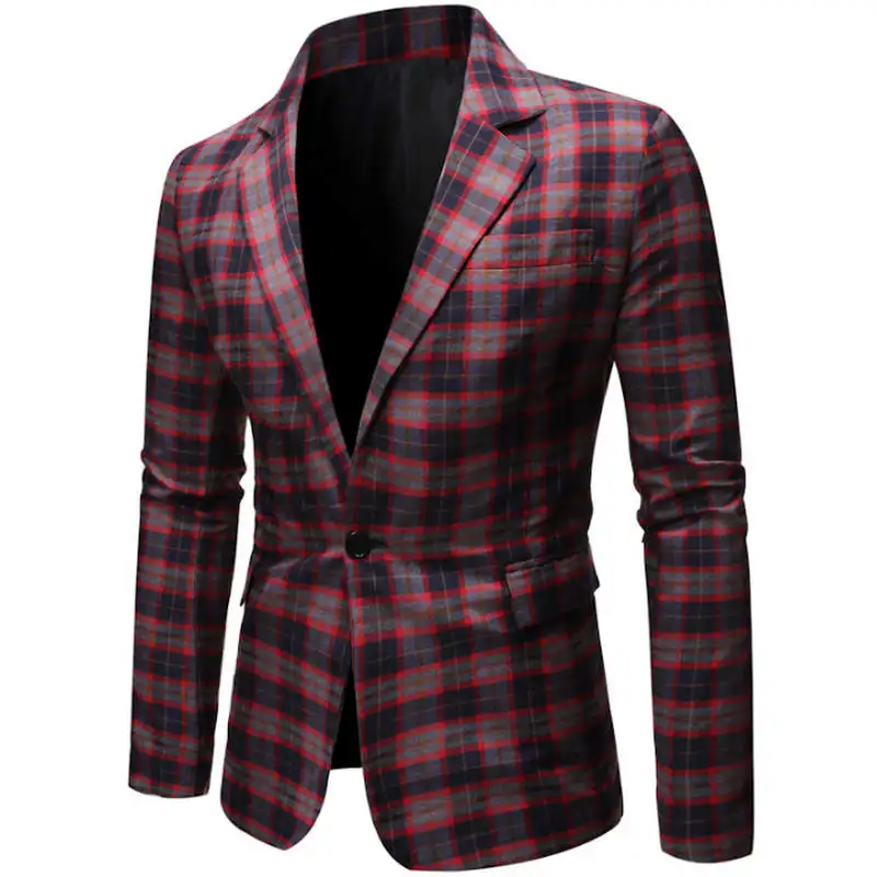 X8803 hong ge Мужские приталеные блейзеры Ternos para Homens Terno Do Casamento Masculino Traje Festa официальный Блейзер do Negócio dos homens - Цвет: X8803 hong ge