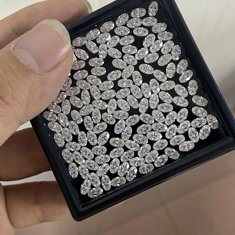 Meisidian 4*6mm D VVS1 Oval Cut 0.4 Carat White Moissanite Stone Loose Diamond Ring Making