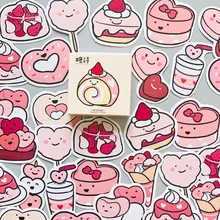 46 шт./кор. вкусные розовое сердце Sweet Торт Декоративные Дневник стикеры для альбомов