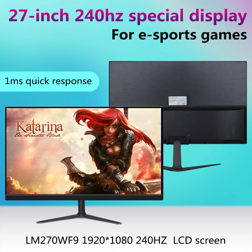 New 27 Inch Lm270wf9 Ips Lcd Screen 1ms 1k 240hz Usb Type C Hdr Freesync Gaming Monitor For Diy Aw27hf Support Mbp M1 Lcd Monitors Aliexpress
