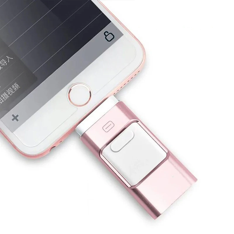 Cle USB 3 0 Флешка 128 ГБ флешка Гб 64 32 16 8 для iPhone X 7 6 6s Plus ipad OTG HD карта памяти|USB