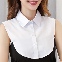 Cotton Fake Collar Blouse Sweater OL Detachable Shirt Collar False Collar Lapel Women Top Collars Clothes Decoration