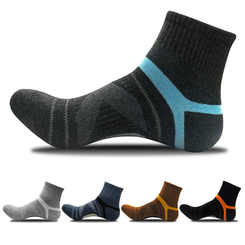 Men's Compression Socks Men Merino Wool Black Ankle Cotton Socks Basketball Sports Compression Sock for Man Sports Socks