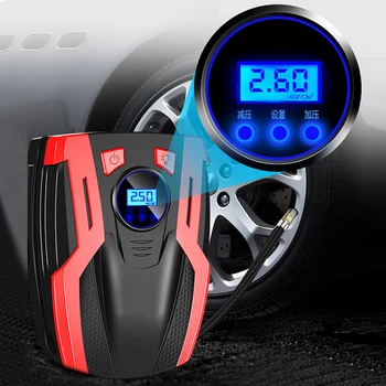

LED digital display wireless car air compressor pump portable 12V car tire electric air pump emergency air pump