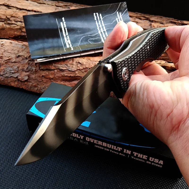 213mm 9CR14MOV Blade Quick Open Knives Outdoor Portable Pocket Camping Tactical Folding Knife Combat Military Knifes Tool 0393