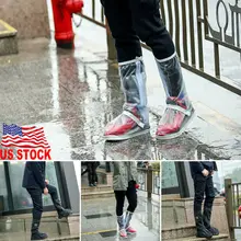 Faroot 1 пара Прочные высокие трубы многоразовые непромокаемые прозрачные бахилы водонепроницаемые сапоги-ботфорты снаряжение противоскользящие