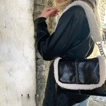 Модные женские сумки на плечо из искусственной овечьей шерсти, дизайнерские сумки, роскошная сумка-мессенджер из искусственного меха, вместительные сумки, теплые кошельки