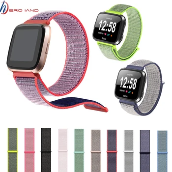 

New Replacement Woven Nylon Strap For Fitbit Versa Breathable Adjustable Closure Loop Watch Band For Fitbit Versa Smart Watch