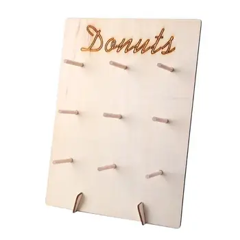 

Wooden Gift DIY Decoration Table Display Stand Party Holder Donut Rack Shelf Necessary Household Holiday Party Supplies
