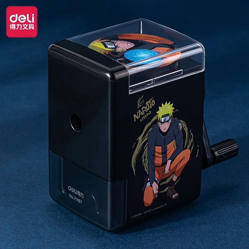 Deli Sharpener Kawaii Naruto Pencil Cute Anime Hand-crank Japanese Stationery Novelty Items Kids Gift | Канцтовары для офиса и