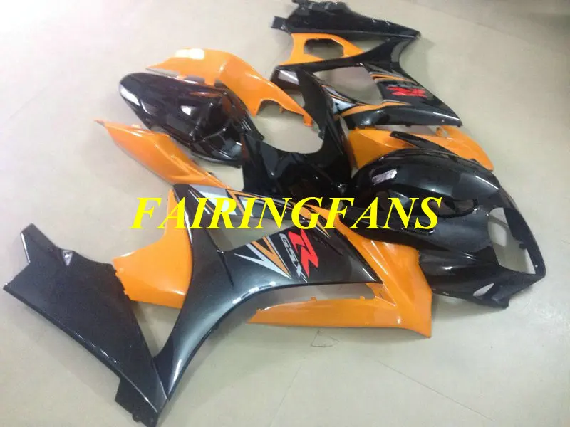 Литья под давлением обтекатель КУЗОВ для GSXR1000 07 08 GSX-R GSXR 1000 K7 2007 2008 оранжевые черные обтекатели комплект боди+ подарки SK37