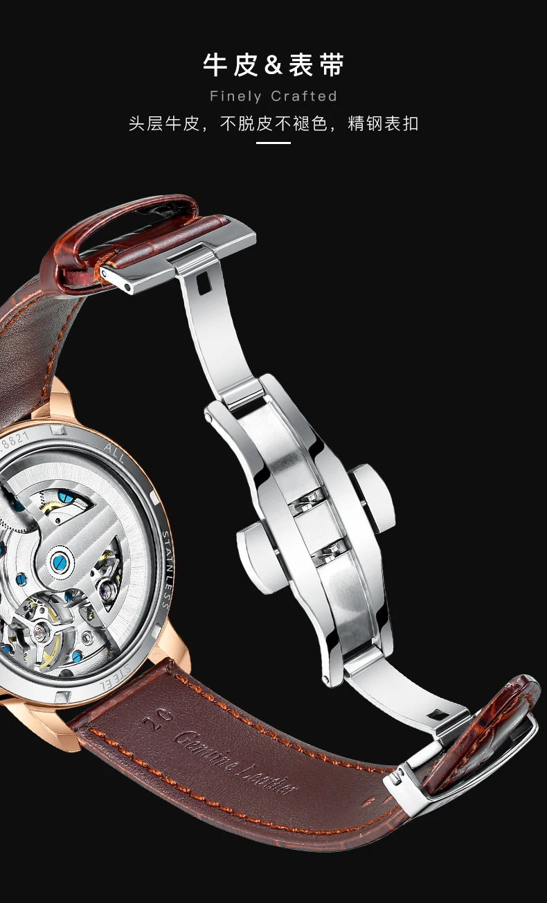 AILANG AAA جودة ساعة مكلفة مزدوجة توربيون سويسرا الساعات أفضل العلامة التجارية الفاخرة الرجال التلقائي ساعة ميكانيكية الرجال