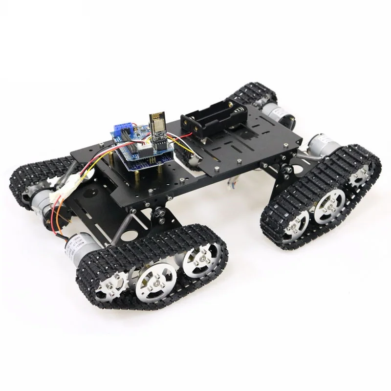 WiFi/Bluetooth/PS2 управление RC 4wd Робот Танк шасси комплект демпфирования и гибкие