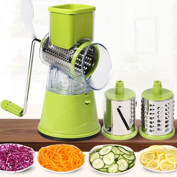 

4 colors Multi-functional Manual Slicer Vegetable Fruit Round Cutter Shred Household Kitchen Food Processors Milling powder tool