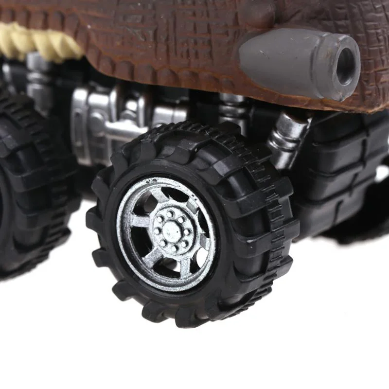 1 Pcs Novelty Mini Dinosaur Animal Pull Back Cars Model Friction Powered Diecast Vehicles Play Set 4