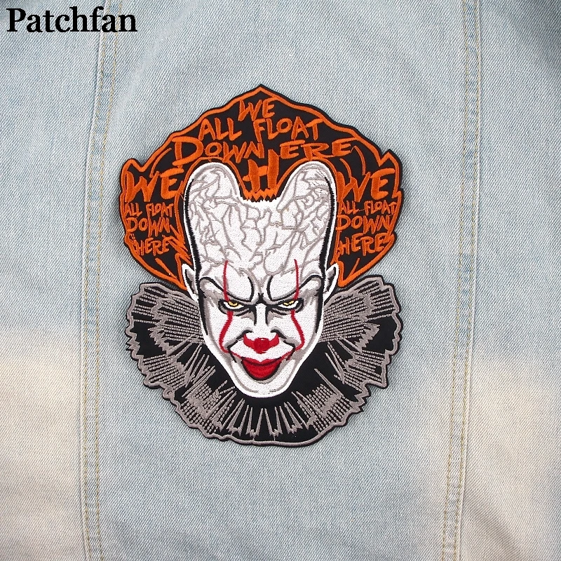 10 шт./партия, Patchfan Stephen King's IT, аппликационные заплатки сделай сам, железная сумка, рубашка, одежда, наклейки в стиле панк, вышитые значки A2337