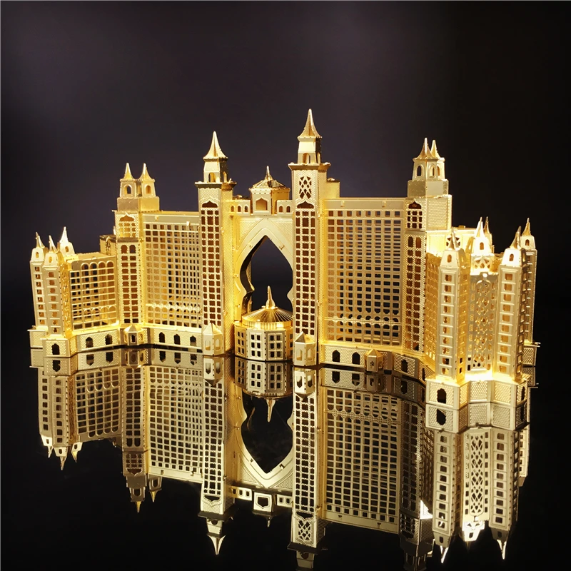 MMZ MODEL NANYUAN 3D Metal puzzle The Atlantis Hotel Dubai architecture Puzzle DIY 3D Laser Cut Model puzzle toys for adult 4