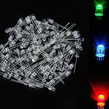 

10-100x 4pin RGB Tri-Color Diffused Common Anode LED Light Emitting Diodes 5mm