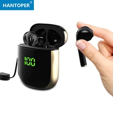 HANTOPER, Bluetooth наушники, TWS 5,0, беспроводные наушники, бинауральные наушники с зарядным устройством, стерео гарнитура для всех телефонов