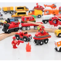 Battery Operated Action Locomotive Train Magnetic Connection Powerful Train Set Fit for Brio Wooden Trains and Tracks Kids Gifts 2