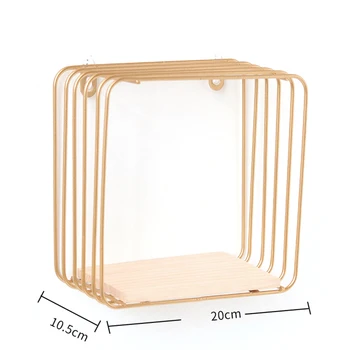 

Simple Style Wrought Iron Shelf Home Room Hanging Shelves Decoration Wall Mount Organizing Storage Shelf