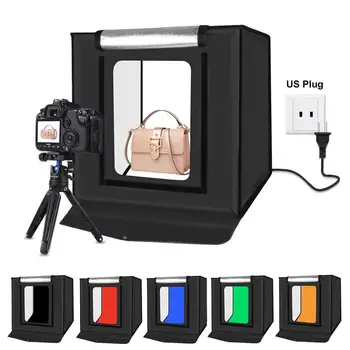 

PULUZ 40CM Studio Set LED Professional Photo Soft light box Simple Photography Props accessories product lighting kit tent light