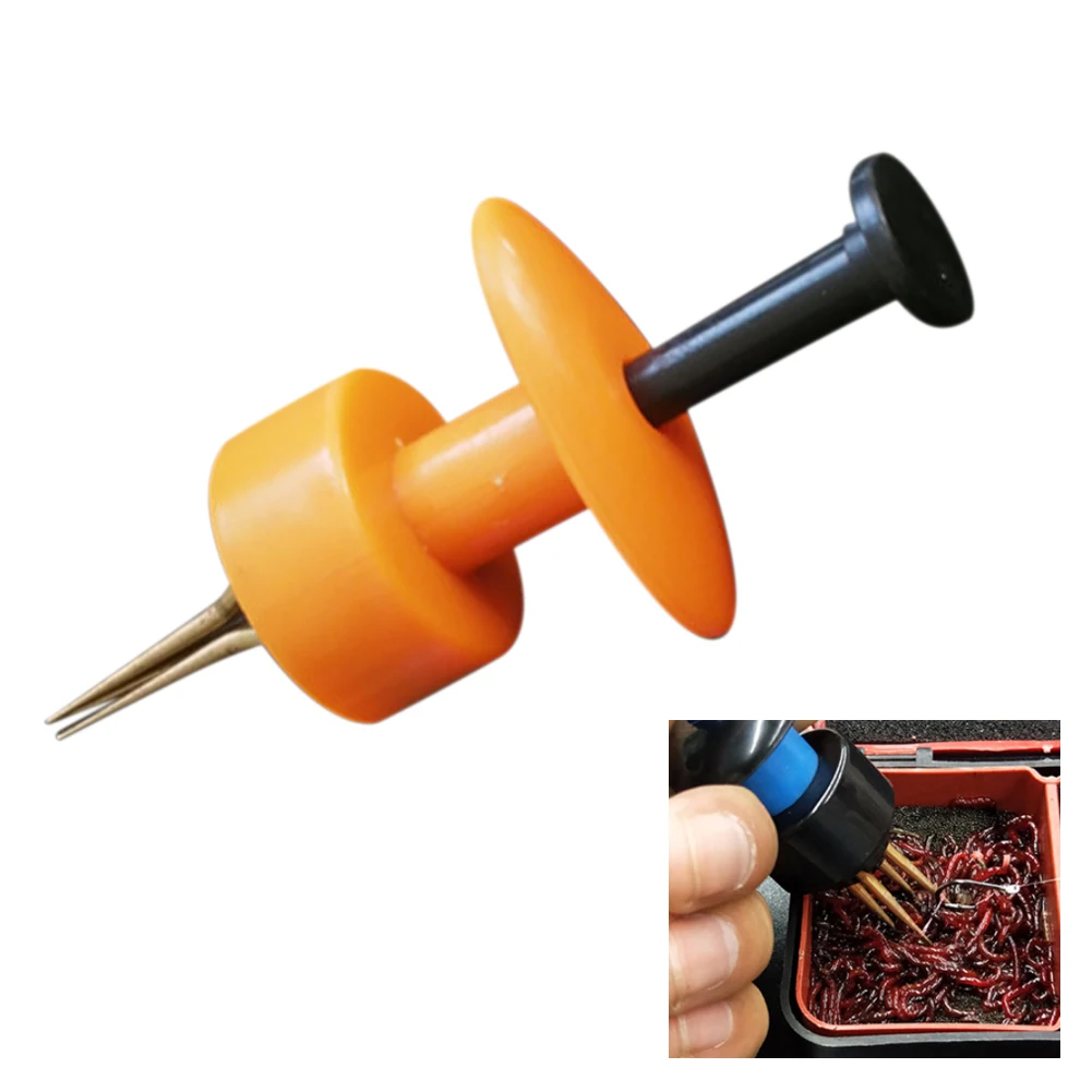 

Bloodworm Clip Lure Fishing Tool Bundled Red Worm Linked Portable Copper Four Claw Design Bait Device Tackle Accessory Durable