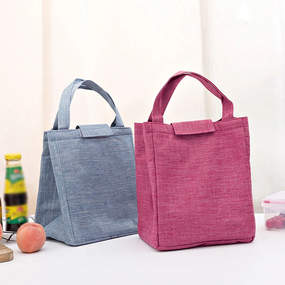 Adult Insulated Lunch Bag Tote Thermal Bento Cooler Bag Student Kids School Food Insulated Storage Container Picnic Work Handbag