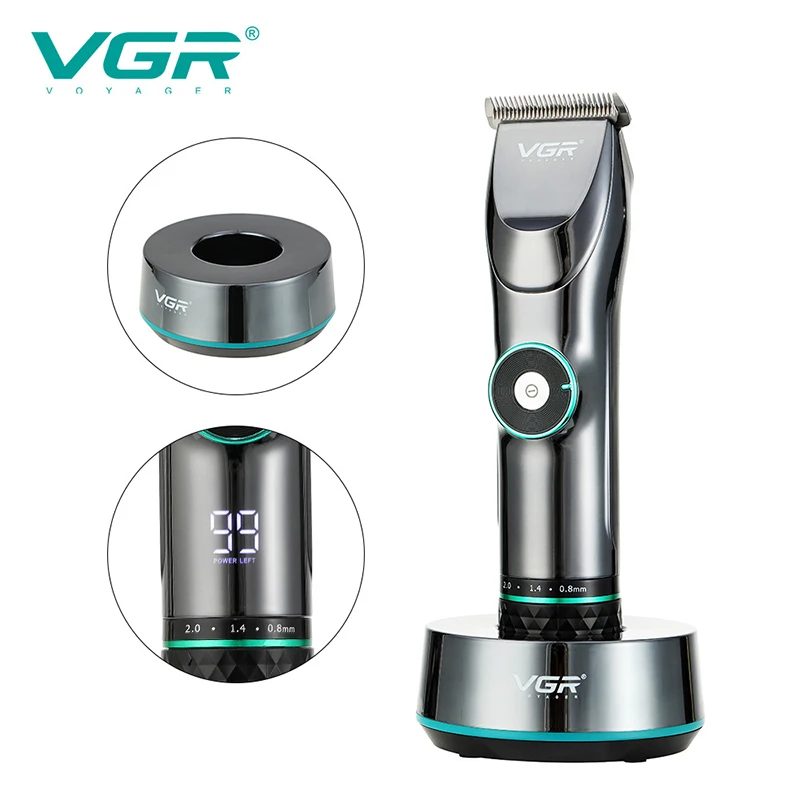 VGR 256 Hair Clipper Professional Personal Care Digital Display Variable Speed Trimmer For Men  Barber Clippers V256 2
