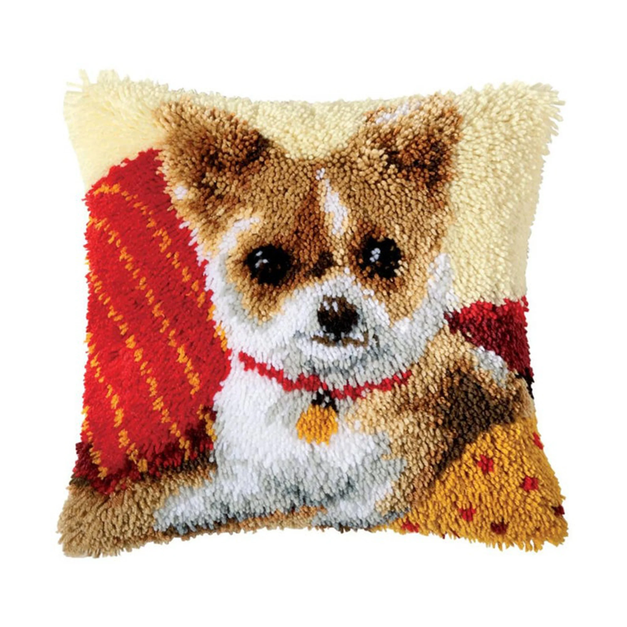 

Cartoon Dog elephant Exquisite Coarse Wool Hook Pillow Embroidery Cross Stitch Carpet Embroidery 3D Segment Embroidery Pillow