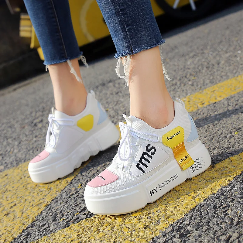 

WOMEN'S Shoes 2018 Autumn New Style Korean-style Fashion Students Athletic Shoes Mixed Colors Mesh Shoes Versatile Anti-slip Fla