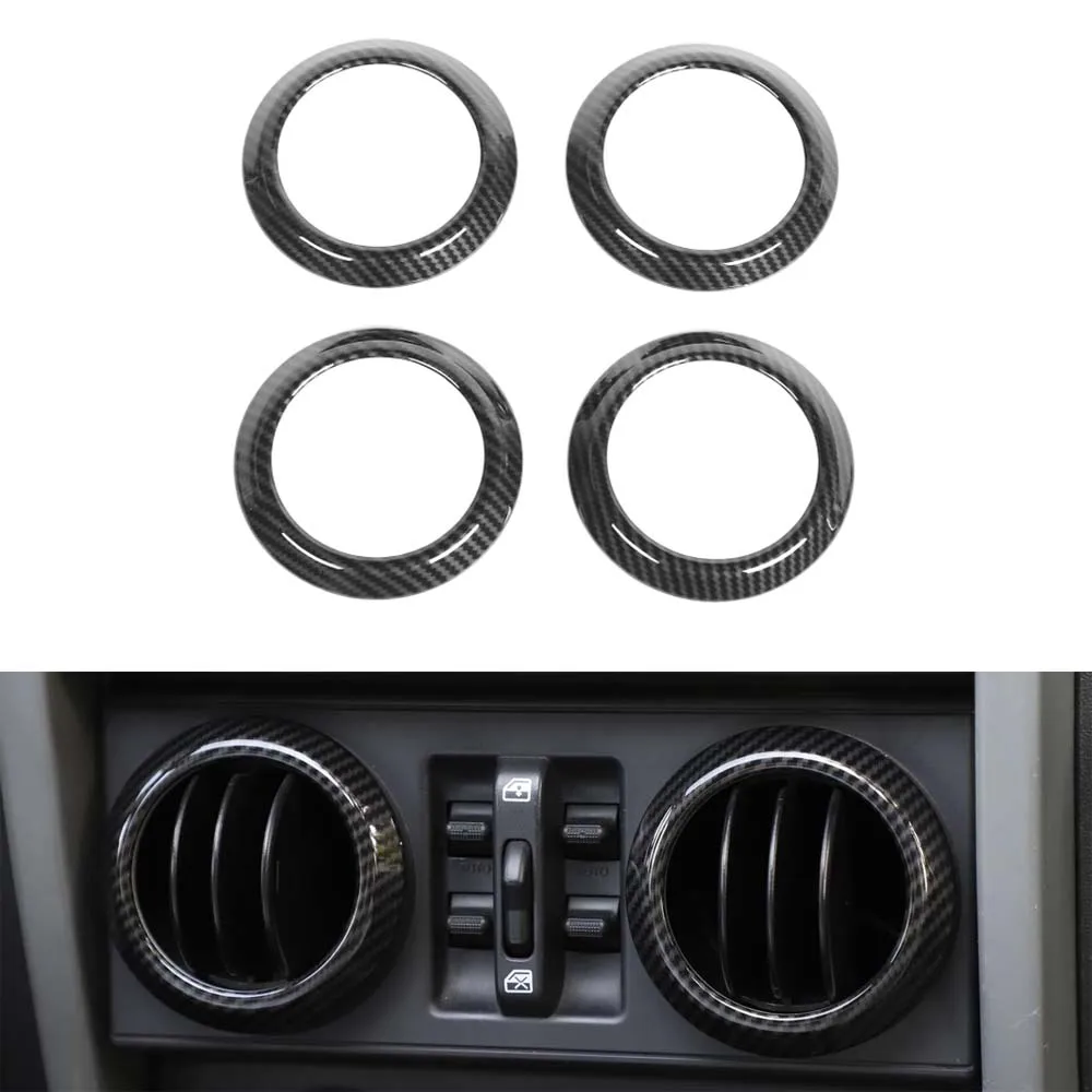 

Car Air Conditioner Outlet Vent Decoration Rings Trim For Jeep Wrangler JK 2007-2010 Interior ABS Auto Parts Accessories 4Pcs