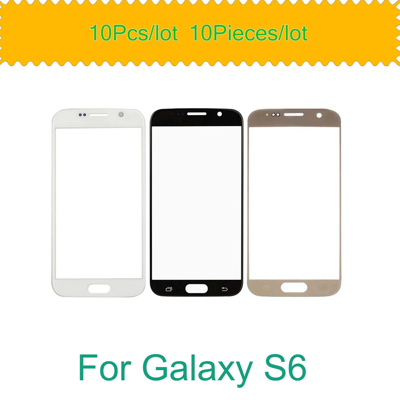 10 шт./лот для Samsung Galaxy S6 G920 G920F G920A G920FD G920I сенсорный экран передняя панель Стекло