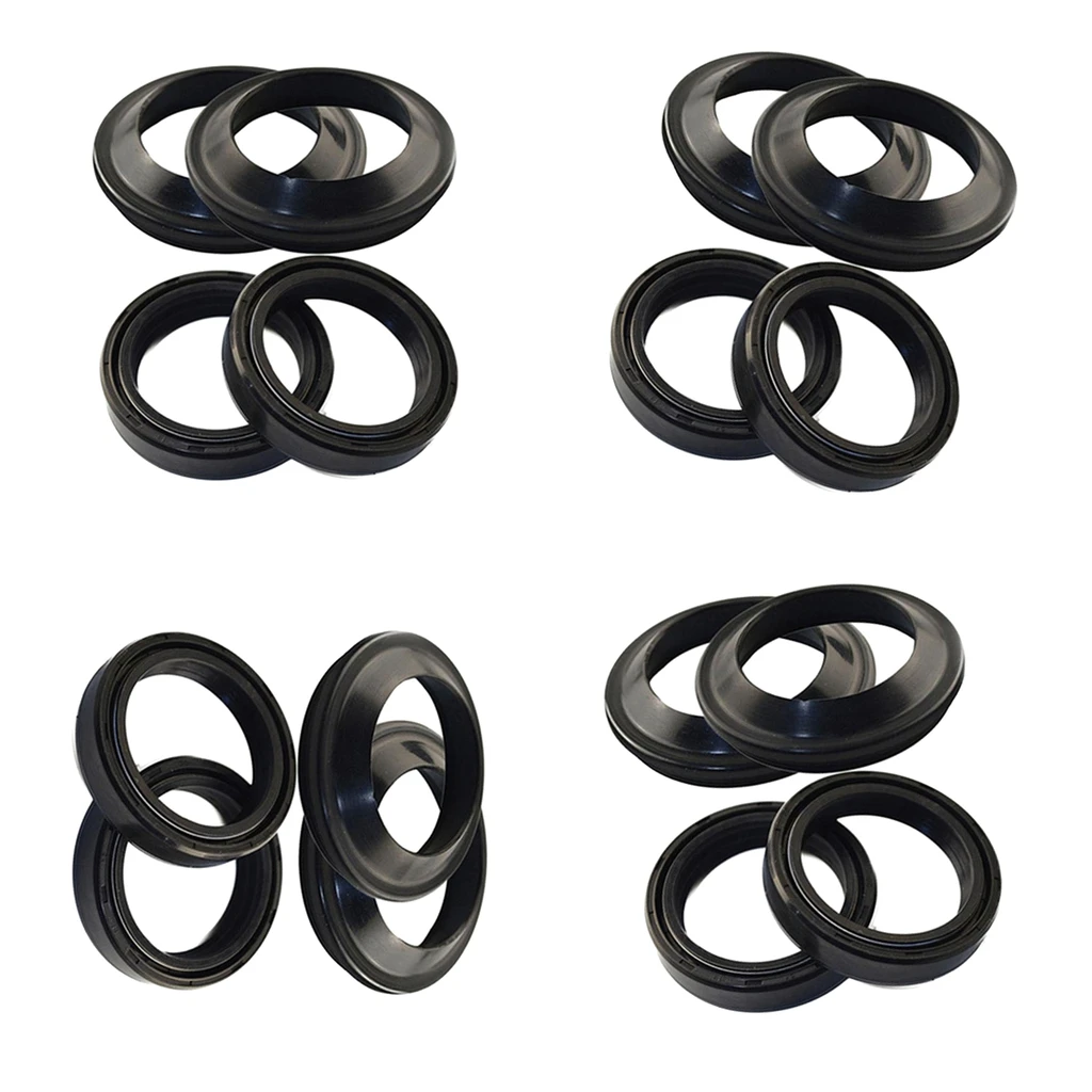 4 Sets Front Fork Shock Oil Seal And Dust Seal Set 41mm X 54mm X 11mm
