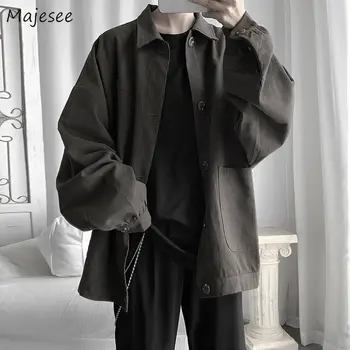 

Cargo Jackets Men Oversize 2XL Streetwear Daily Coat Casual BF Loose All-match Harajuku Kpop Mens Top Chic Fashionable Ulzzang