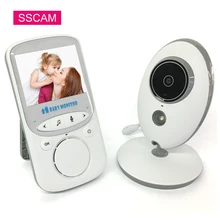 Беспроводной видеоняня монитор 2,4 дюймов двусторонний аудио Бесконтактный температурный дисплей многоязычный мониторинг камеры наблюдения