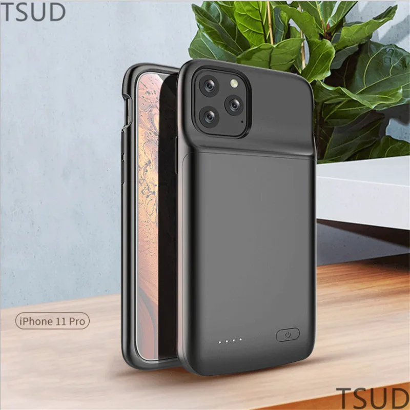 

4800mah external wireless charger case for iphone 11 Pro ultra thin soft portable battery charging for iphone 11 Pro 2 in 1