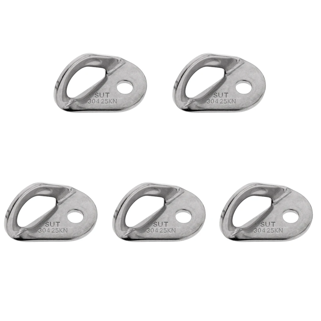 5 Pieces Outdoor Rock Climbing Bolt Hanger Stainless Steel 25KN/5600Lb Climbing Accessories Rock Climbing Bolt Hangers