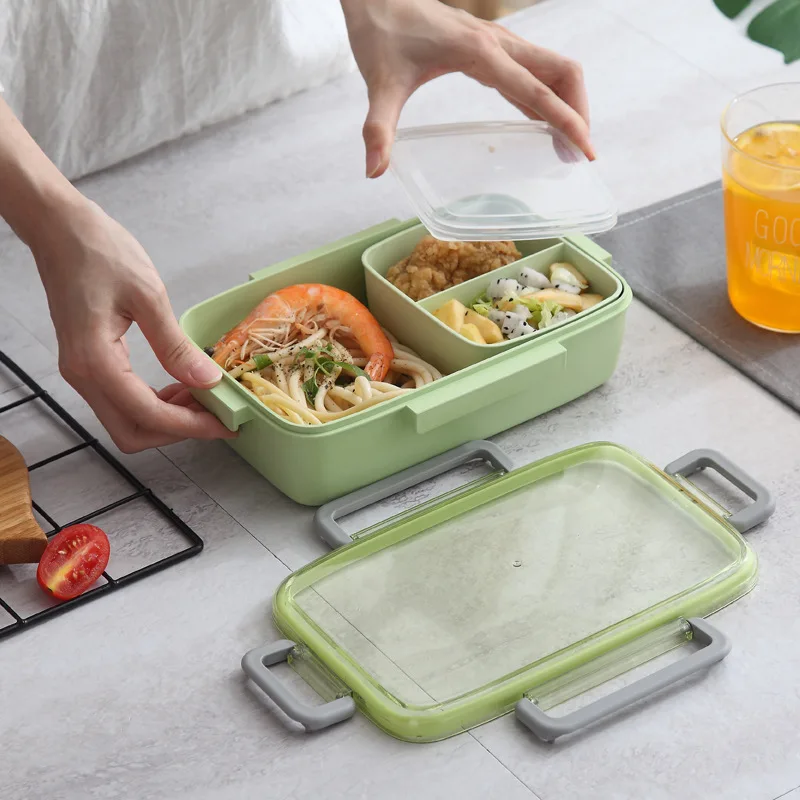 

High Quality Lunch Box Food Container Microwave Lunch Box Independent Lattice for Kids Bento Box Portable Leak-Proof Bento Box